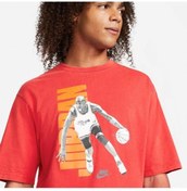 Resim Nike Jordan Vintage Men's Washed Graphic T-shirt Red Dj6597-657 