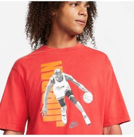 Resim Nike Jordan Vintage Men's Washed Graphic T-shirt Red Dj6597-657 