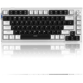Resim Magegee Sky81 83 Tuş Kablosuz Rgb Hot-swap Gasket Siyah-beyaz Gaming Klavye 