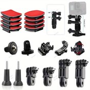 Resim Hızlı Çıkarma Tripod Adaptörü, Montaj Tabanı ve Spor Kameraları için Klipsler ile Eylem Kamerası Aksesuar Kiti - Insta360, AKASO, SJCAM, DJI Uyumlu, Eylem Kamerası Aksesuarları 