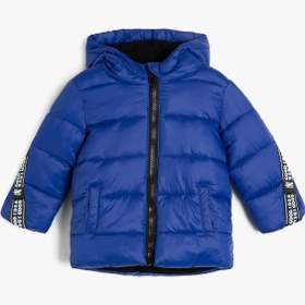 Resim Erkek Bebek Kapüşonlu Şişme Mont 