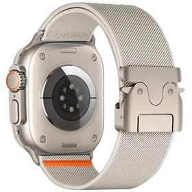 Resim Caowtan İos Watch Uyumlu Ultra 2 Naylon Kayış 49mm 45mm 41mm Örgülü Bilezik Seri 6 Se Masmavi L 