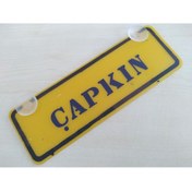 Resim DNZSM Sarı Dekor Plaka - Çapkın (22X7,5CM) Vantuzlu Pleksi, Dekor Levha, Sarı Plaka 