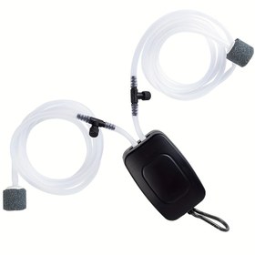 Resim USB Balık Tankı Oksijen Pompası, Ev Oksijen Pompası, Sessiz, Çift Delikli, Kabarcıklı Ayarlanabilir Oksijenatör, Açık Hava Balıkçılık Balık Tankı Oksijenatörü, Küçük gövde ve büyük hava hacmi, ev kullanımı, vahşi balıkçılık, taşıma vb. için uygundur 