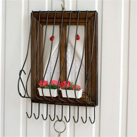 Resim Ramdet Anahtarlık Kapı Duvar Tipi Anahtar Askılık Ahşap Pencere Model 