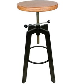 Resim Helen Bar Sandalyesi Bar Taburesi Ahşap Oturak Çok Renkli 