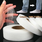 Resim 1 Rulo - 60m Beyaz Çift Taraflı Dokusuz İç Astar Yapışkan Bant, Pantolon & Giysiler için Ütüleme Kenar Bantı - Su Geçirmez, Kolay Kenar Kısaltma & Tamir Çözümü, DIY Dikiş Projeleri, Giysi Tamiri için İdeal|DIY Moda Aksesuarı|Yapışkan Kenar Bantı 
