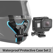 Resim Kutu 2'li Braket-shoot Motosiklet Kaskı Ön Çene Braketi Tutucu Tripod Dağı Gopro Hero 10 9 8 7 Siyah Yi 4k Sjcam Eken H9r Insta 360 Go 2 