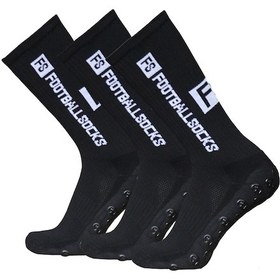 Resim Lixada-3 Paket Spor Çorapları Varis Çorabı Atletik Çoraplar Siyah39-46 Siyah 39 - 46 Siyah 