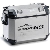 Resim Anılfashion BMW R1200 GS Motosiklet Çanta Siyah-Kırmızı Sticker Etiket Modeli 