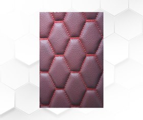 Resim KAPİTONE DERİ SİYAH DERİ BEYAZ NAKIŞ PETEK DESEN 7MT(7000 CM) - (ENİ 140 CM ) - Pembe 