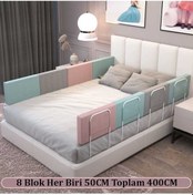 Resim 400 Cm Serenty Plus Yatak Bariyeri Bebek ve Çocuk Korkuluğu Gri 