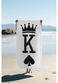 Resim Dijital Baskı Plaj Deniz Havlusu King Desenli Peştamal Hvl0100 Renkli 