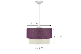 Resim EVLİGHT DEKO PASTA 25'LİK MOR BEYAZ SARKIT AVİZE 