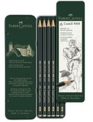 Resim Faber Castel Faber-castell 9000 Dereceli 6'lı Metal Kutu Hb,b,2b,4b,6b,8b 