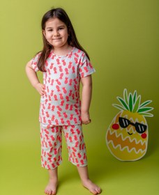 Resim Zeyland Kız Bebek Beyaz Pembe Ananas Pijama Takımı (1-6YAŞ) 