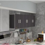 Resim Kenzlife hazır mutfak nonus gri 060*150*32 mutfak banyo dolabı kapaklı raflı 