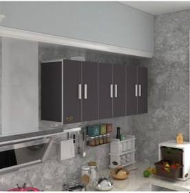 Resim Kenzlife hazır mutfak nonus gri 060*150*32 mutfak banyo dolabı kapaklı raflı 