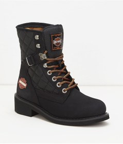 Resim Harley Davidson 025G100078 New Worker Deri Postal Kadın Bot Siyah 