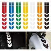 Resim Sones 10 Adet Araba Şerit Yansıtıcı Etiket Motosiklet Çamurluk Ok Çıkartmaları Turuncu 