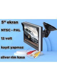 Resim 5'' Cam Vantuzlu Kayıtsız Araç Monitörü Kamerasız 12 Volt 