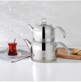 Resim Nehir Lotus Midi Orta Boy Çelik Çaydanlık Gri 