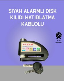 Resim Yüksek Sesli 110db Çelik Disk Kilidi Su Geçirmez Çok Renkli 