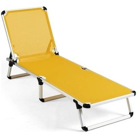 Resim Reyo Katlanır Ve Taşınır Şezlong Melon Sarı - Turuncu 