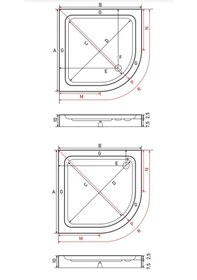 Resim Shower 80x80 Frey Oval Slimblok Duş Teknesi H:10 Cm 