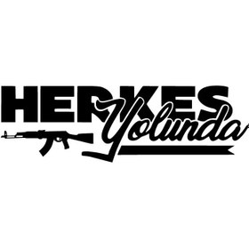 Resim deriny Herkes Yolunda Sticker 20 X 6 Cm 