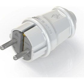 Resim NE-AD Topraklı Düz Fiş Beyaz Elektrik Aksesuarı 