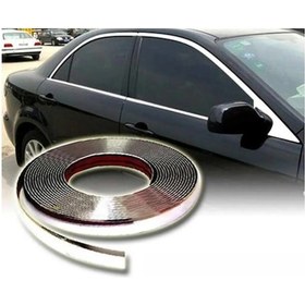 Resim 18 Mm 10 Metre 3d Paslanmaz Dekoratif Krom Çıta 