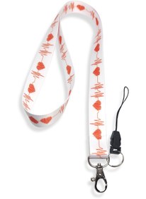 Resim StormiStoretr Ekg 3lü Anatomik Kalp Set Boyun Ipi Telefon Askısı Yoyo Anahtarlık Yaka Kartı 