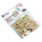 Resim Masis Natural Mini Ahşap Mandal 25 mm 30'lu 