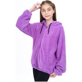 Resim Toontoy Kız Çocuk Peluş Hırka Lila 