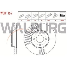 Resim Walburg-wbd1166 - Fren Dıskı On Havalı 4 Bjn 259,7 22 61 43,9 