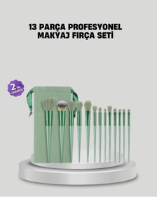 Resim Ronanna Profesyonel Makyaj Fırça Seti Yumuşak Kıllı Taşınabilir Çantalı 