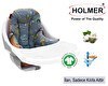 Resim Holmer Leke Tutmaz Organik Mama Sandalyesi Minderi - Kılıfı MD Gri 