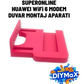 Resim Superonline Huawei Wifi 6 Modem Duvar Askı Aparatı Kızaklı Duvar Tutucu Modem Sabitleme Aparatı 