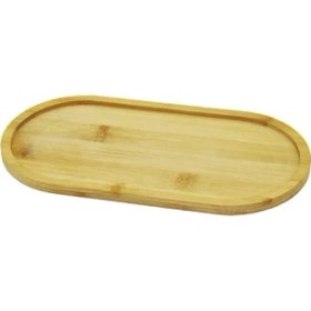Resim Oval Ahşap Bambu Yağdanlık Altlık 12X23CM-FINDIT 