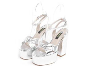 Resim Derinet Bilekten Bantlı Platformlu Kadın Topuklu Ayakkabı 