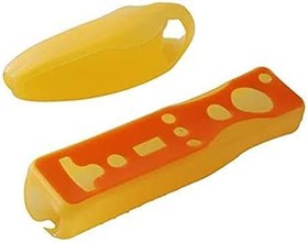 Resim OSTENT Nintendo Wii Remote Nunchuk Kumanda için Yumuşak Silikon Kapak Kılıf Deri Kılıf Turuncu Renk 