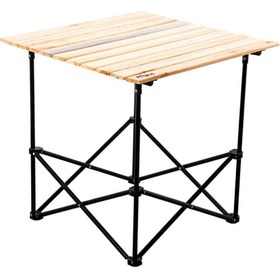 Resim Katlanabilir Ahşap Kamp ve Piknik Masası XL - Akordion - (54026) - Taşıma Çantalı 