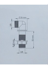 Resim Duvara Sıfır Klozet Rezervuar Aparatı 3/8'' Dirsek 10'Lu 