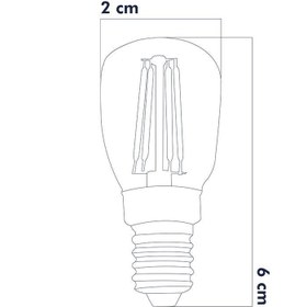 Resim Heka Led Rustik Ampul E14 C7 Ampul 2W 2700K Gün Işığı ERD-69 