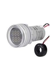 Resim Beyaz Voltmetre + Ampermetre Ac12-500v 0-100a 22 Mm 
