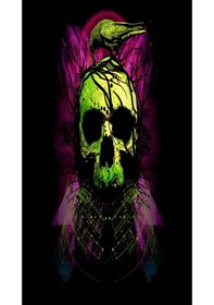 Resim Buffalo Bandana Green Skull Siyah 