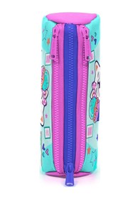 Resim Coral High Kids Turkuaz Pembe Dondurmalı Kedi Desenli Üç Bölmeli Kalem Çantası 22051 