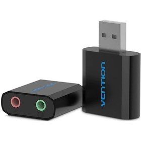 Resim Vention USB 2.0 Ses Kartı Siyah 