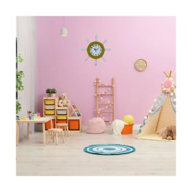 Resim Akıllı Durak Sarı Çocuk Odası Kamelalı Dümen Duvar Saati 